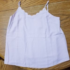 H&M Blush Scallop Edge Blouse